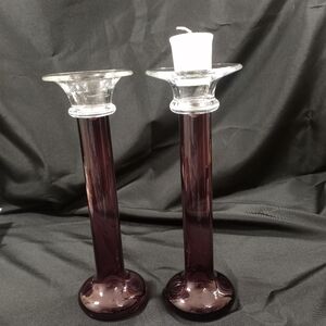 Mikasa Hand Blown  Candle Holders